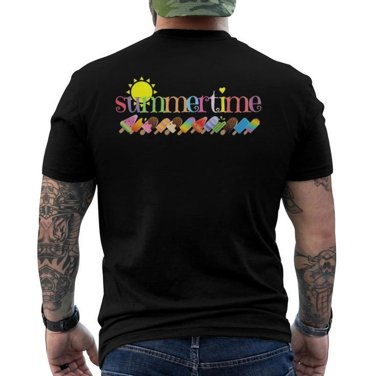 Its Summertime And The Popsicles Are Dripping Men's Back Print T-shirt