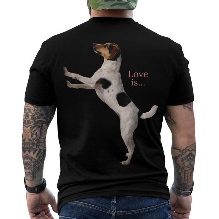 Jack Russell Terrier Mom Dad Women Men Kids Love Dog Men's T-shirt Back Print
