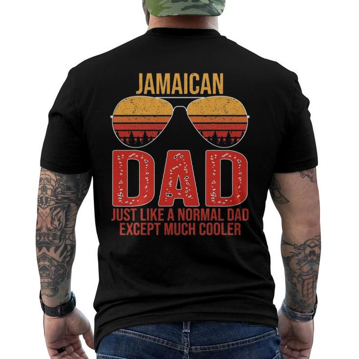 Jamaican Dad Retro Sunglasses Jamaica Fathers Day Men's Back Print T-shirt