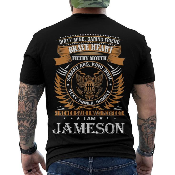 Jameson Name Jameson Brave Heart Men's T-Shirt Back Print