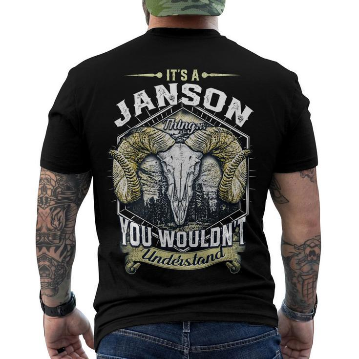Janson Name Shirt Janson Family Name V4 Men's Crewneck Short Sleeve Back Print T-shirt