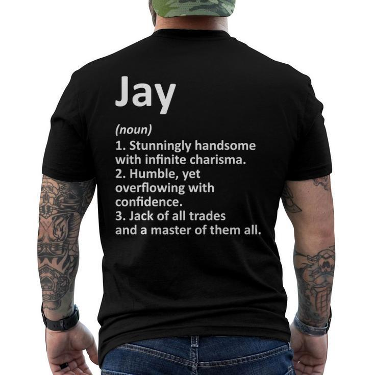 Jay Definition Personalized Name Birthday Idea Men's Back Print T-shirt