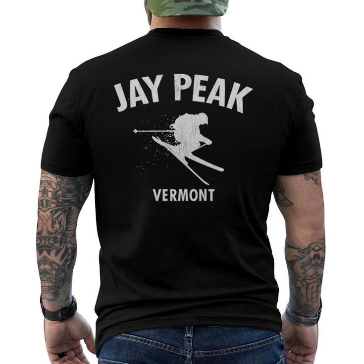 Jay Peak Skiing Vermont Ski Men's Back Print T-shirt