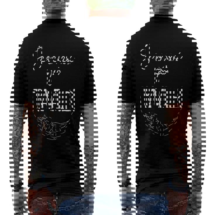 Je Ne Veux Pas Travailler French Quote France Men's Back Print T-shirt