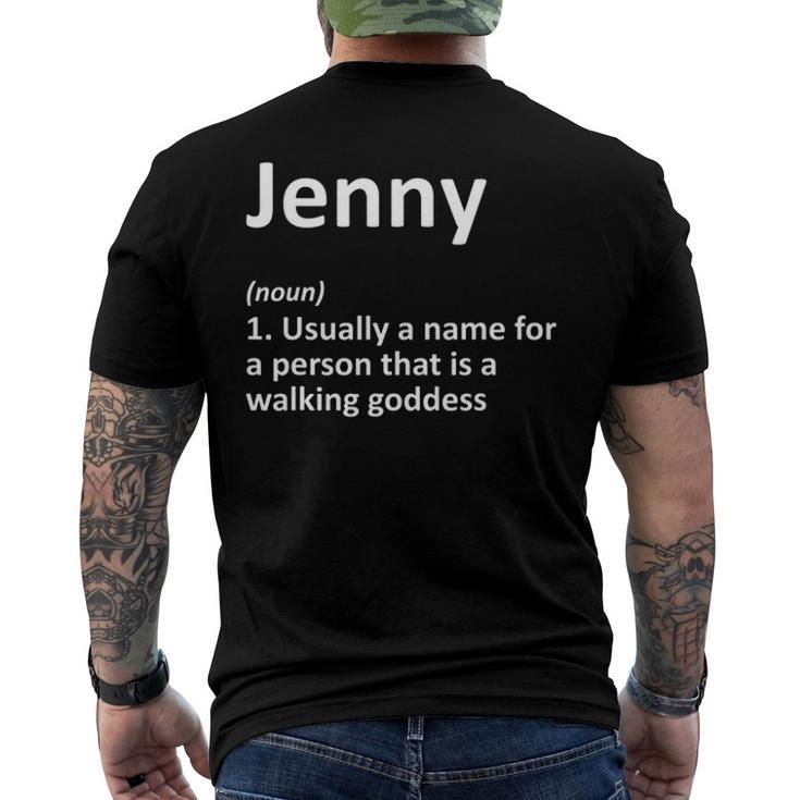 Jenny Definition Personalized Name Birthday Idea Men's Back Print T-shirt