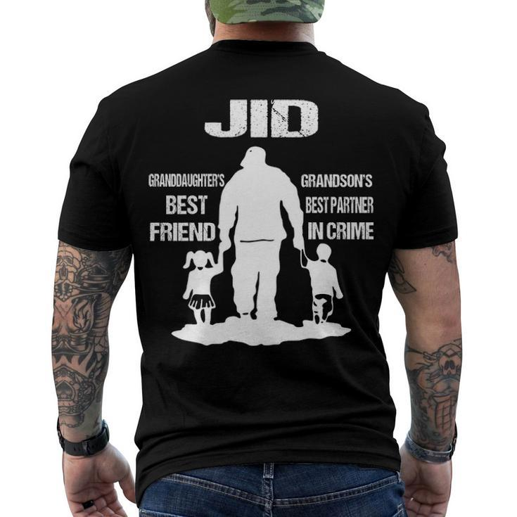 Jid Grandpa Jid Best Friend Best Partner In Crime Men's T-Shirt Back Print