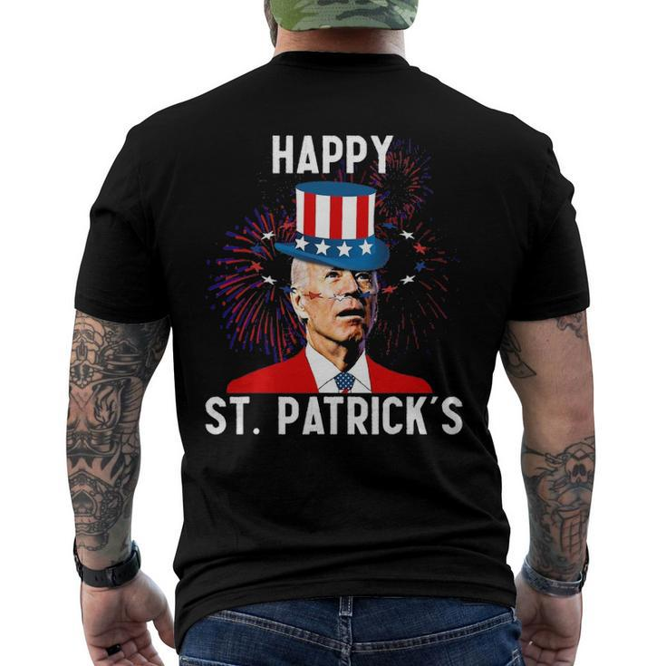 Joe Biden Confused St Patricks Day For Fourth Of July Men's Back Print T-shirt