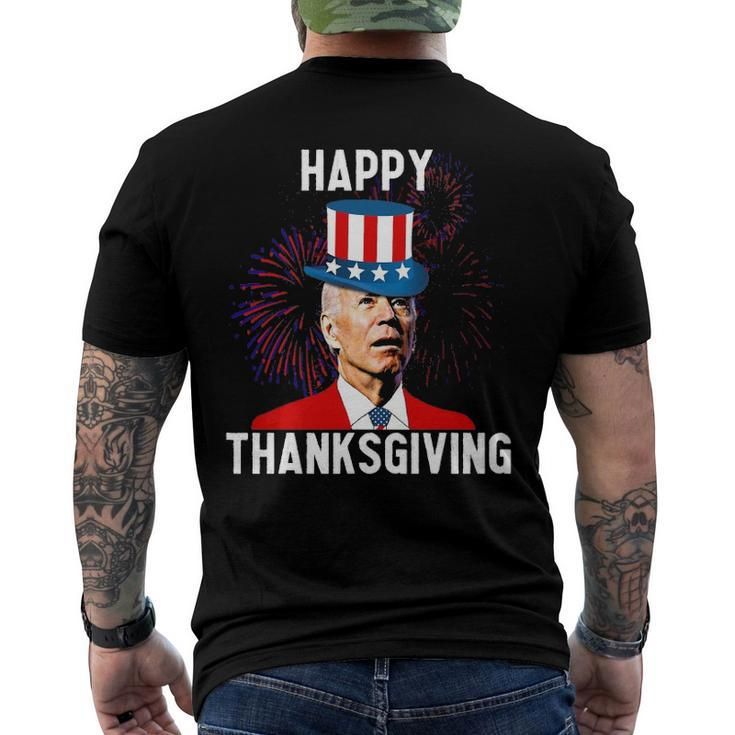 Joe Biden Confused Thanksgiving For Fourth Of July Men's Back Print T-shirt