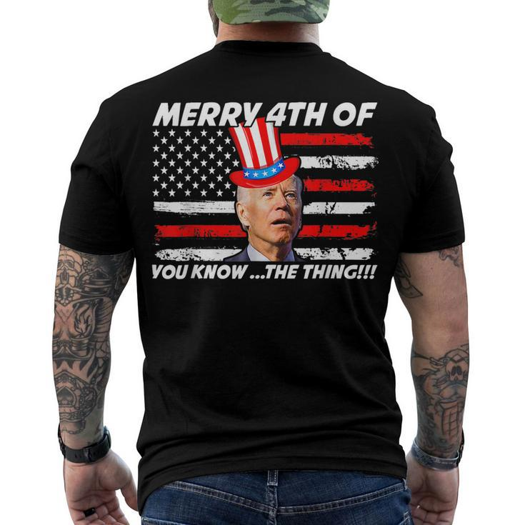 Joe Biden Dazed Merry 4Th Of You Know The Thing Men's Back Print T-shirt