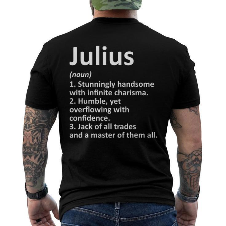 Julius Definition Personalized Name Birthday Idea Men's Back Print T-shirt