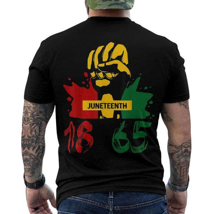 Junenth 18 65 African American Power Men's Back Print T-shirt