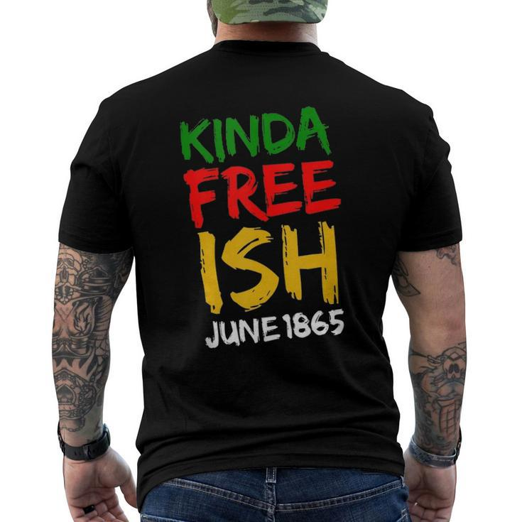 Juneteenth Free-Ish African American Melanin Pride 2X Men's Back Print T-shirt