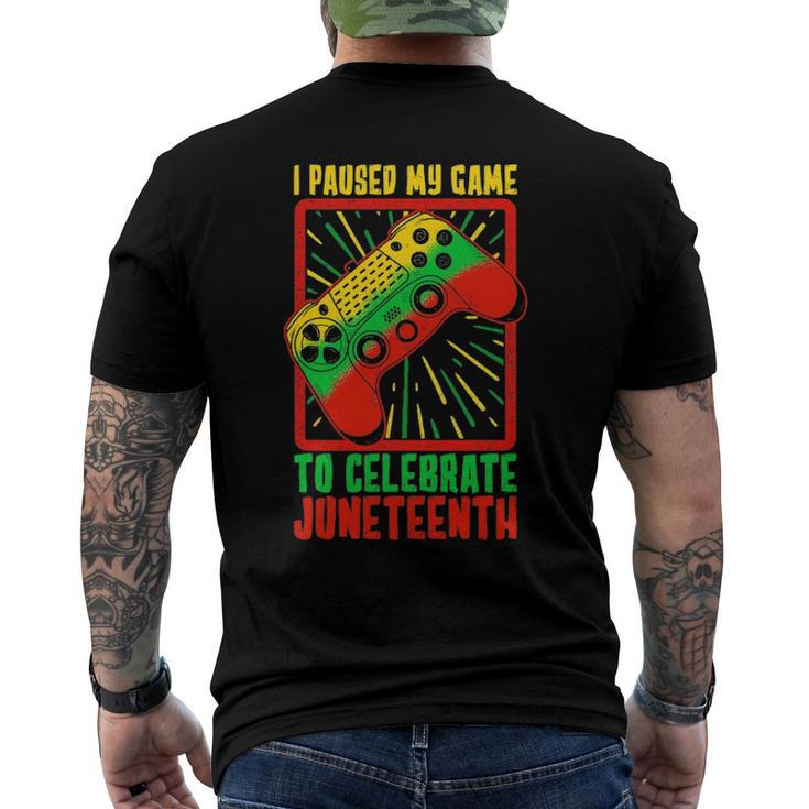 Juneteenth S For Men Juneteenth S Kids Boy Gamer Men's Back Print T-shirt