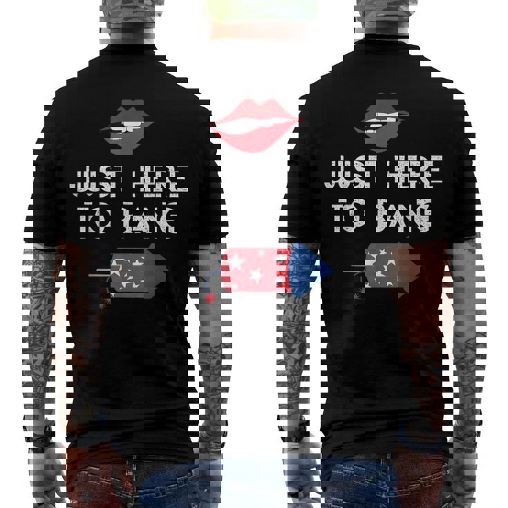 Im Just Here To Bang 4Th Of July Fireworks Fourth Of July Men's T-shirt Back Print