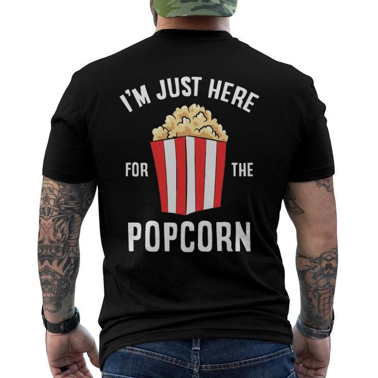 Im Just Here For The Popcorn Cinema Watching Movies Popcorn Men's Back Print T-shirt