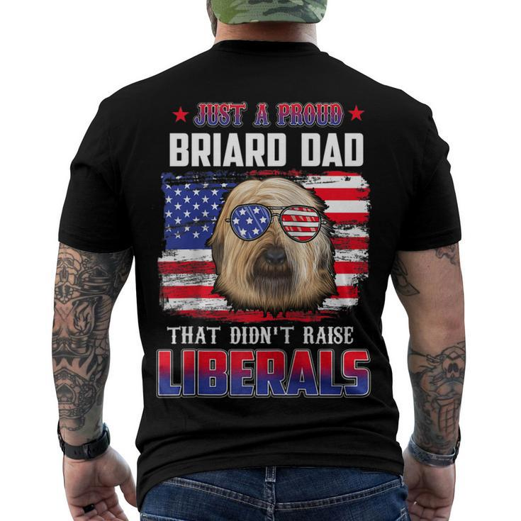Just A Proud Briard Dad Merica Dog Patriotic 4Th Of July Men's T-shirt Back Print