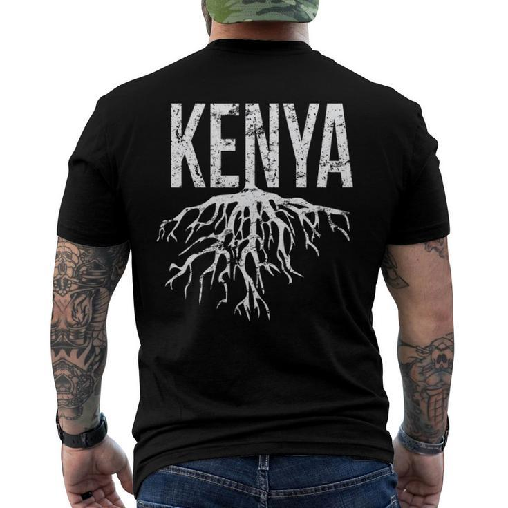 Kenya Roots Distressed Design Kenya Lover Gift Men's Crewneck Short Sleeve Back Print T-shirt
