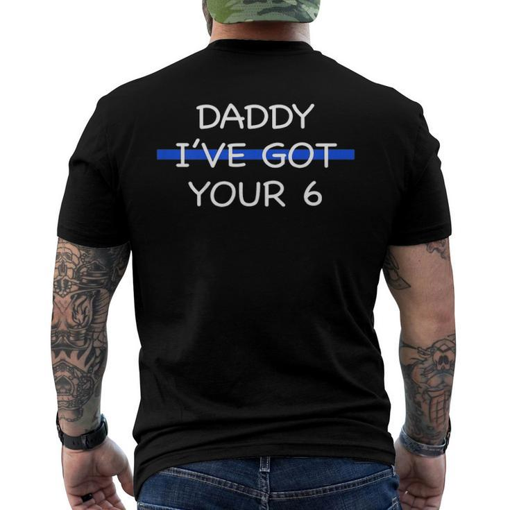 Kids Daddy Ive Got Your 6 Thin Blue Line Cute Men's Back Print T-shirt