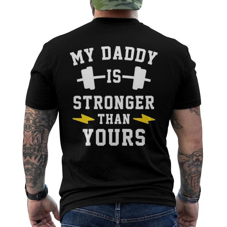 Kids My Daddy Is Stronger Than Yours - Matching Twins Men's Back Print T-shirt