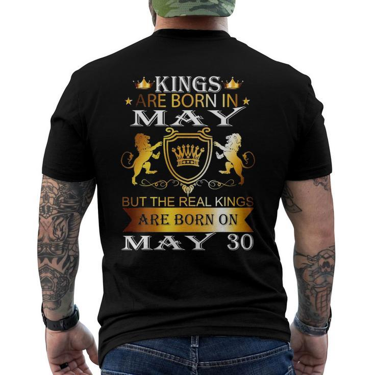 Kings Are Born On May 30Th Birthday Bday Men Boy Kid Men's Back Print T-shirt