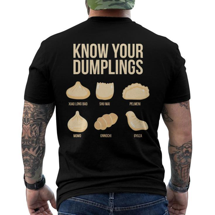 Know Your Dumplings Food Lovers Dim Sum Men's Back Print T-shirt