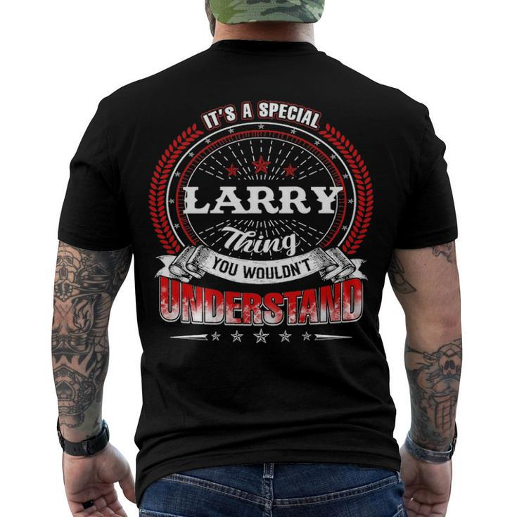 Larry Shirt Family Crest Larry T Shirt Larry Clothing Larry Tshirt Larry Tshirt For The Larry Men's T-Shirt Back Print