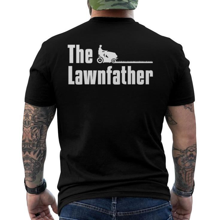 The Lawnfather Lawn Mowing Gardening Gardener Men's Back Print T-shirt