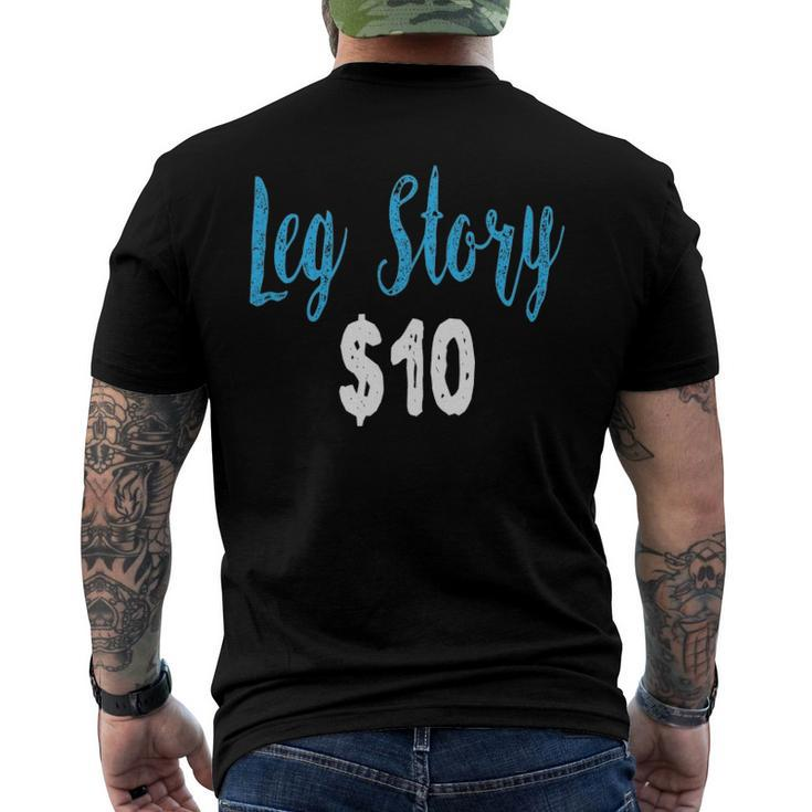 Leg Story Broken Bone Men's Back Print T-shirt