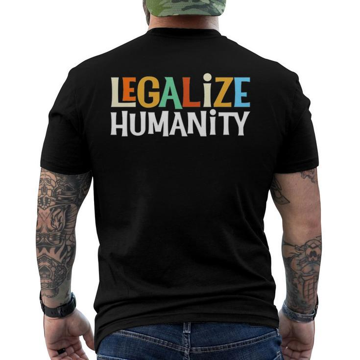 Legalize Humanity Vintage Retro Human Rights Men's Back Print T-shirt