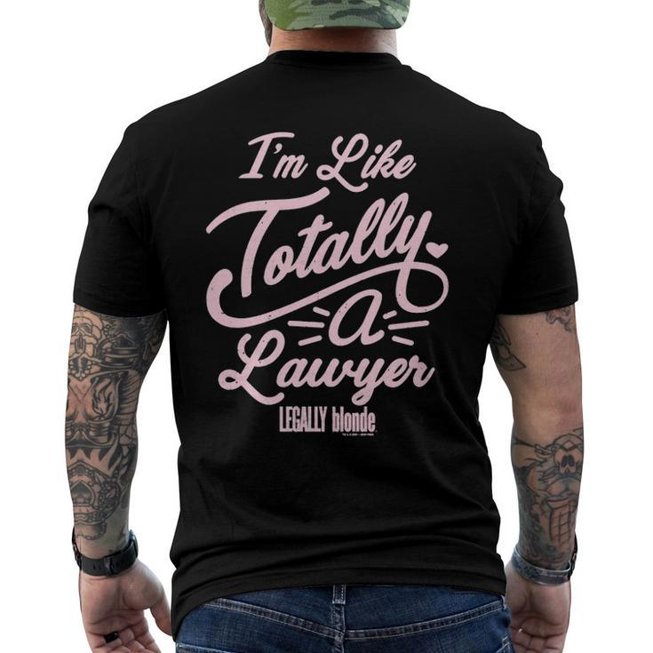 Legally Blonde Im Like Totally A Lawyer Quote Men's Back Print T-shirt