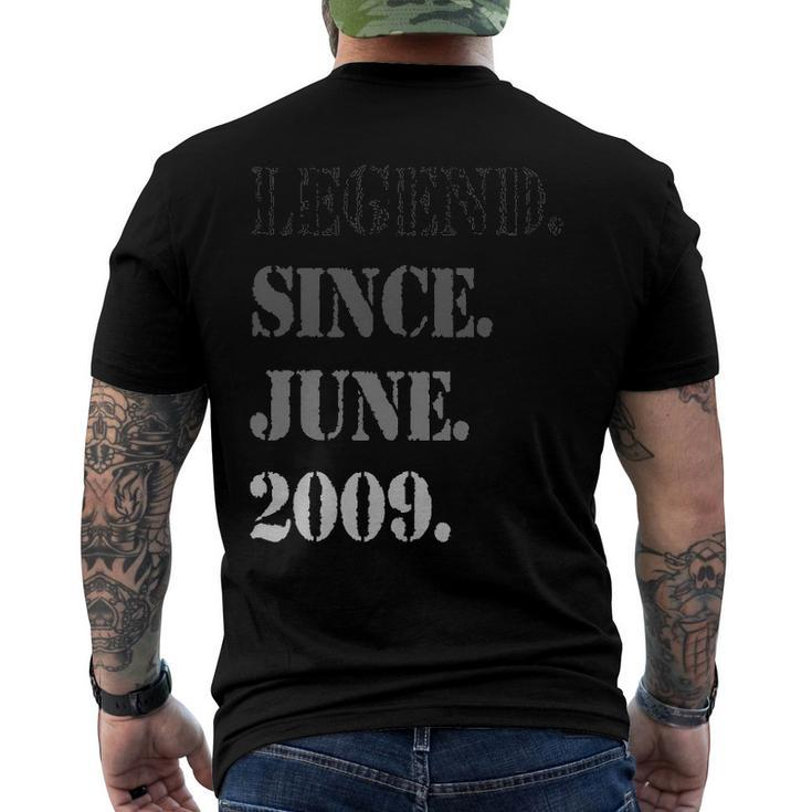 Legend Since June 2009 Th Birthday 13 Years Old Men's Back Print T-shirt