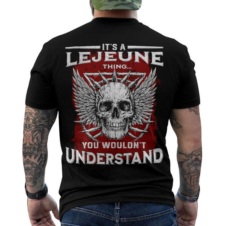 Lejeune Name Shirt Lejeune Family Name Men's Crewneck Short Sleeve Back Print T-shirt