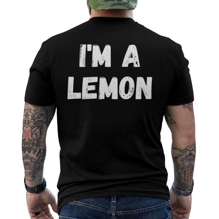 Im A Lemon - Halloween Costume Lazy Halloween Men's Back Print T-shirt