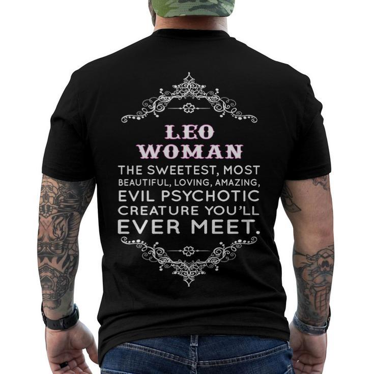 Leo Woman The Sweetest Most Beautiful Loving Amazing Men's T-Shirt Back Print