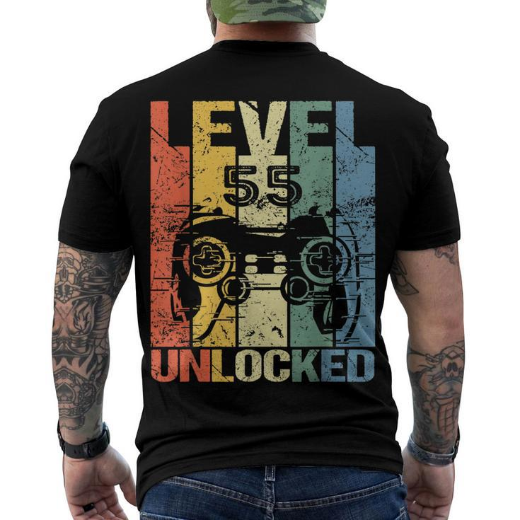 Level 55 Unlocked Awesome 1967 Video Game 55Th Birthday Men's T-shirt Back Print