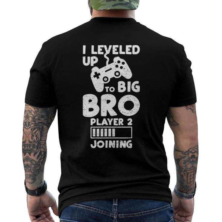 I Leveled Up To Big Bro Player 2 Joining - Gaming Men's Back Print T-shirt