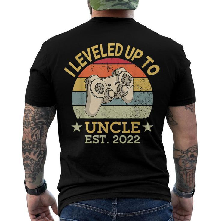 Leveled Up To Uncle Est 2022 Promoted New Uncle Video Gamer Men's T-shirt Back Print