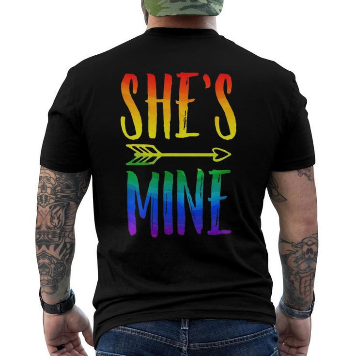 Lgbt Pride Shes Mine Im Her Lesbian Couple Matching Lover Men's Back Print T-shirt