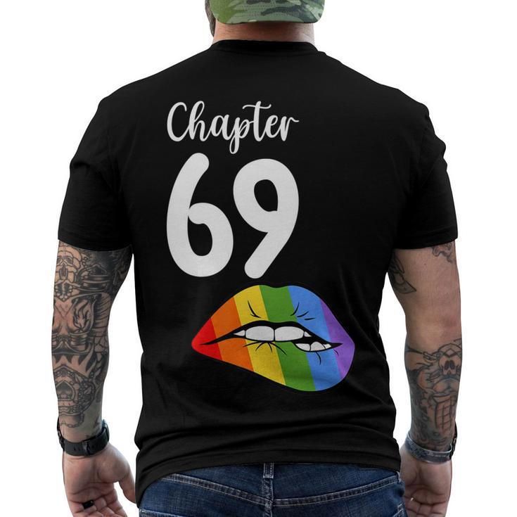 Lgbt Sexy Lips Rainbow Chapter 69 Birthday Celebration Men's T-shirt Back Print