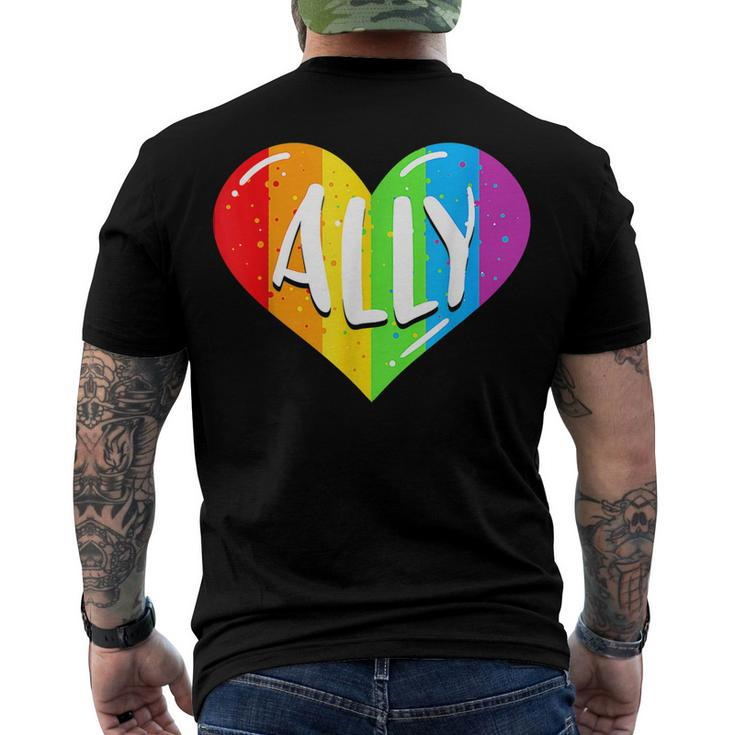 Lgbtq Ally For Gay Pride Men Women Children Men's Back Print T-shirt