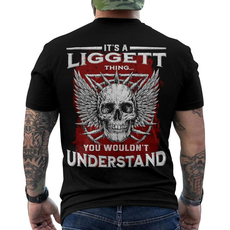 Liggett Name Shirt Liggett Family Name Men's Crewneck Short Sleeve Back Print T-shirt