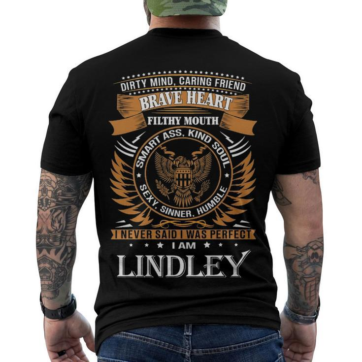Lindley Name Lindley Brave Heart Men's T-Shirt Back Print