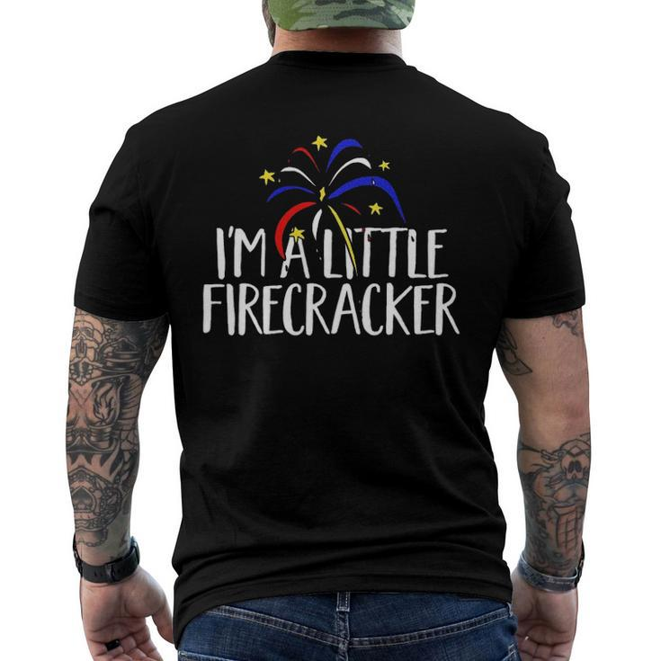 Im A Little Firecracker Patriotic 4Th Of July American Men's Back Print T-shirt