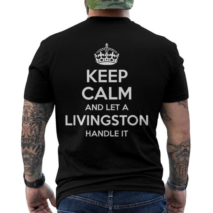 Livingston Surname Family Tree Birthday Reunion Men's Back Print T-shirt