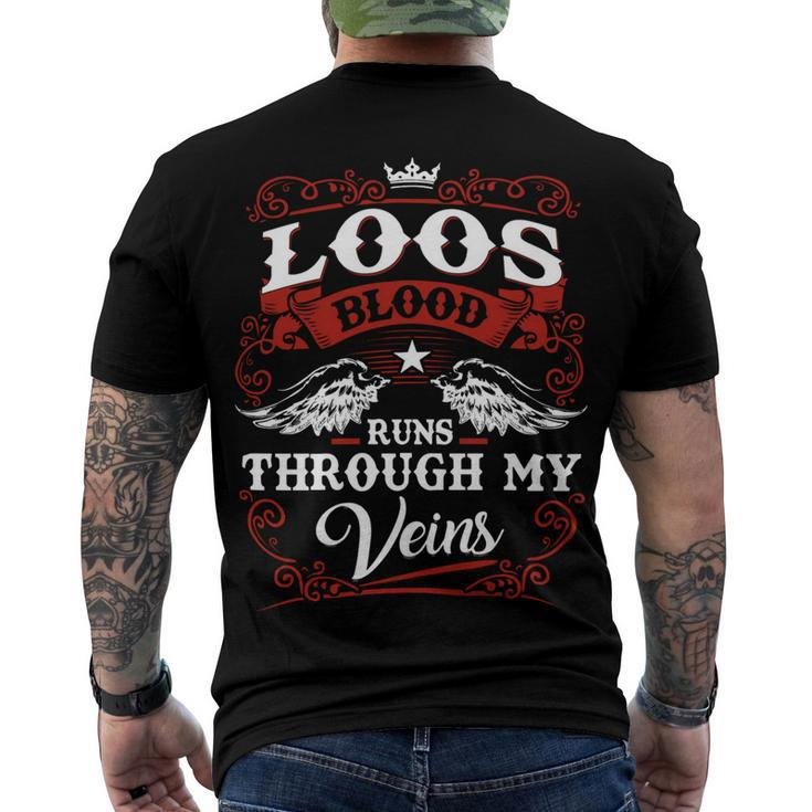 Loos Name Shirt Loos Family Name Men's Crewneck Short Sleeve Back Print T-shirt