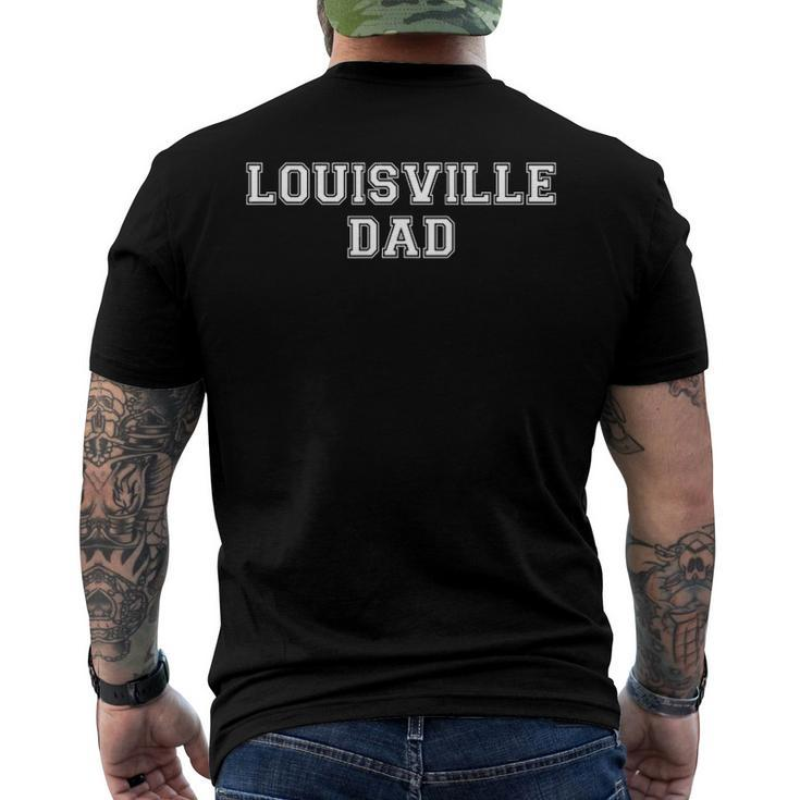 Louisville Dad Basketball Football Baseball Fan Pride Men's Back Print T-shirt
