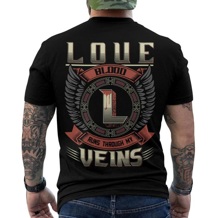 Love Blood  Run Through My Veins Name Men's Crewneck Short Sleeve Back Print T-shirt