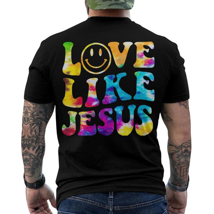 Love Like Jesus Tie Dye Faith Christian Jesus Men Women Kid Men's T-shirt Back Print