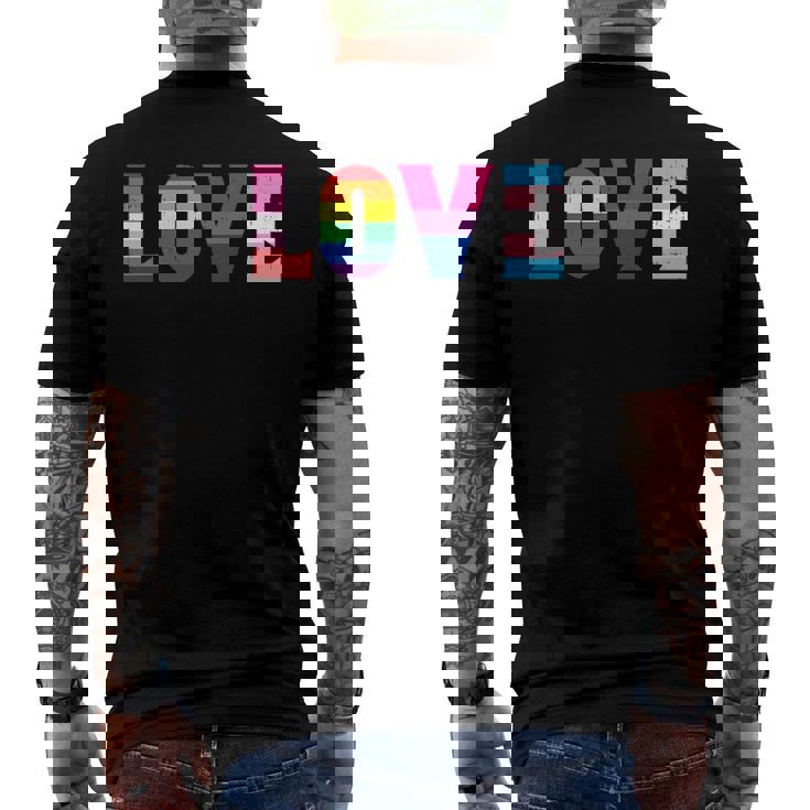 Love Lgbt Pride Ally Lesbian Gay Bisexual Transgender Ally Men's Back Print T-shirt