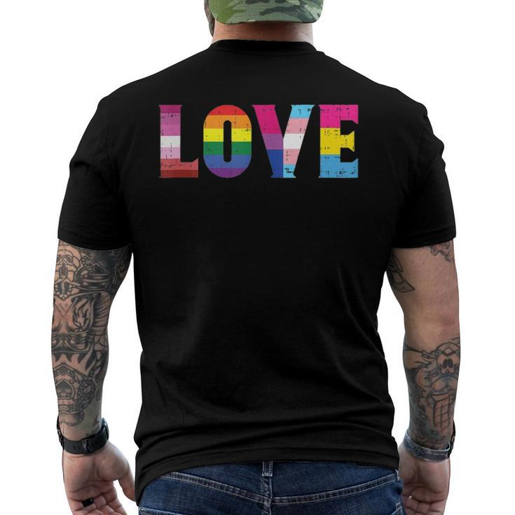 Love Lgbtq Pride Ally Lesbian Gay Bisexual Trans Pansexual Men's Back Print T-shirt